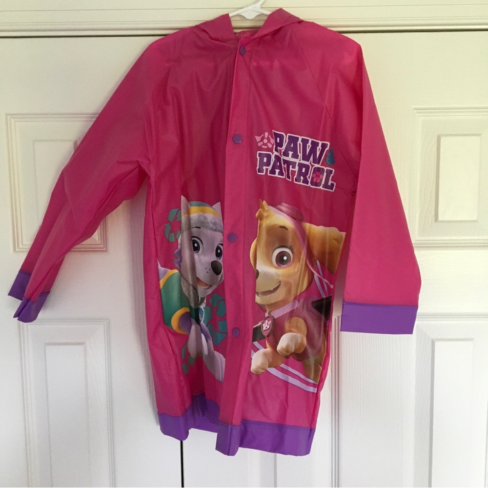 Nickelodeon Paw Patrol Little Kids Vinyl Rain Coat Size Medium